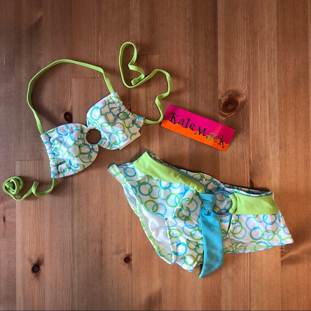 Kate Mack NWT Green and Blue bikini